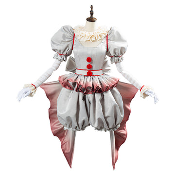 Pennywise Horror Pennywise The Clown Costume Cosplay Costume Outfit for Women Girls Halloween Carnival